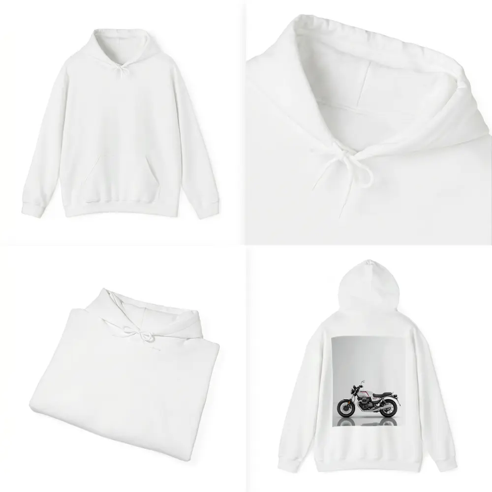 Moto Guzzi V7 White Studio Motorcycle – Hoodies