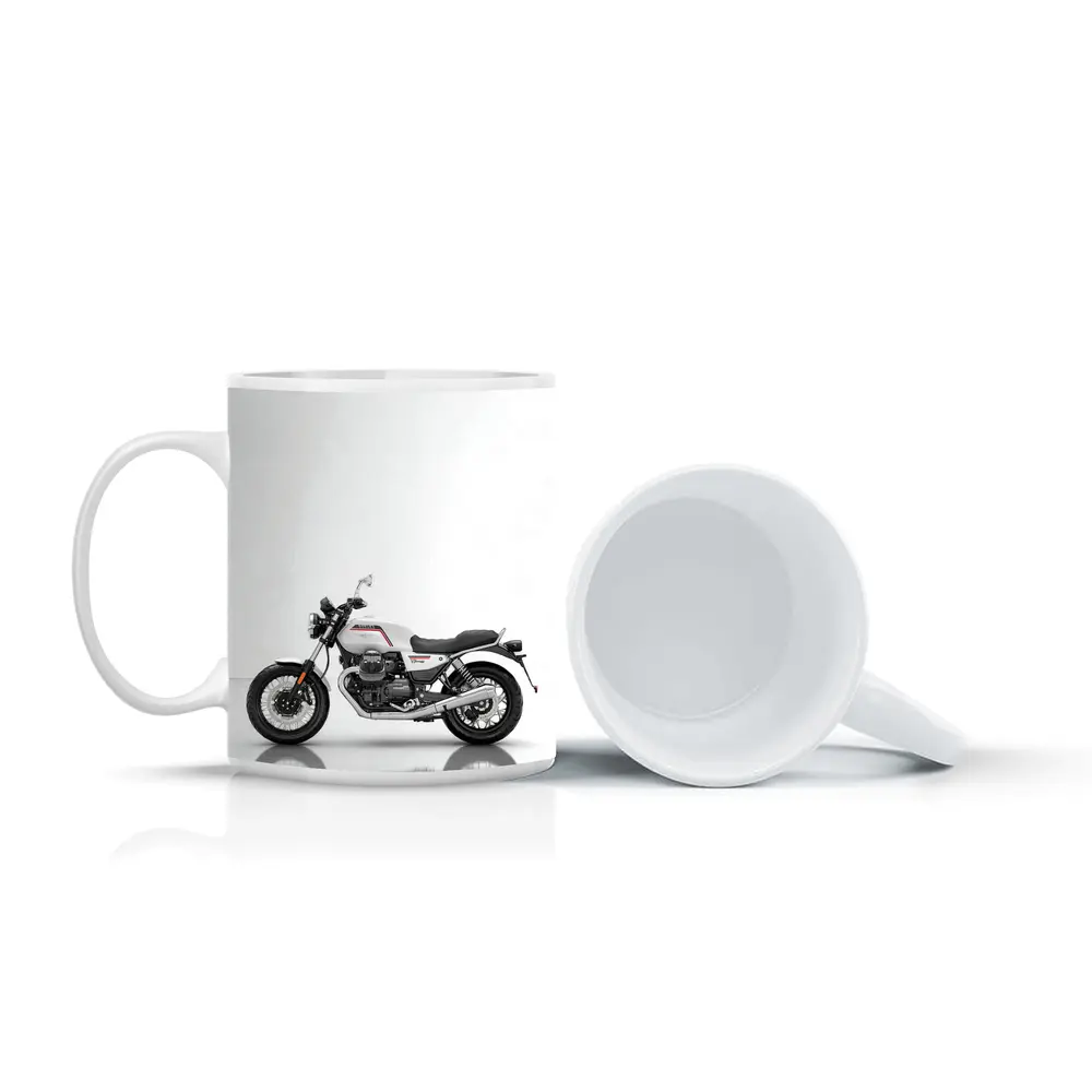 Moto Guzzi V7 White Studio Motorcycle – Mugs