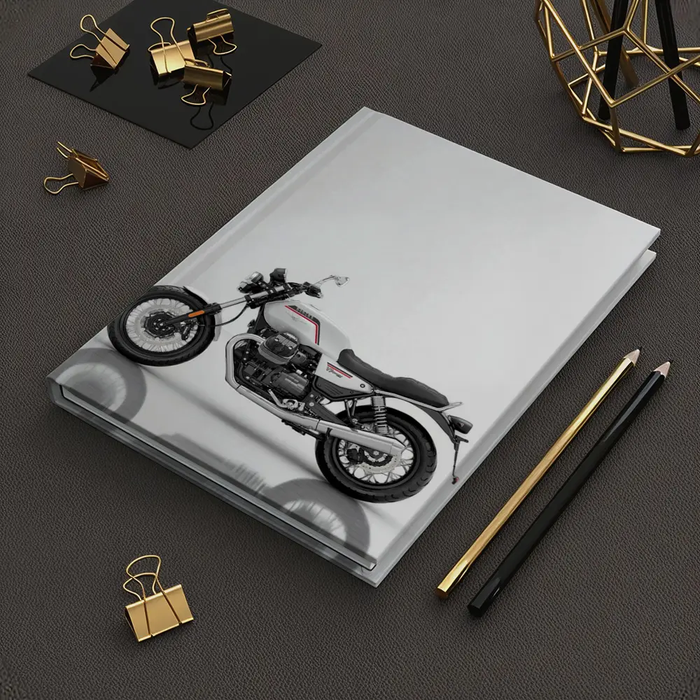 Moto Guzzi V7 White Studio Motorcycle – Notebooks