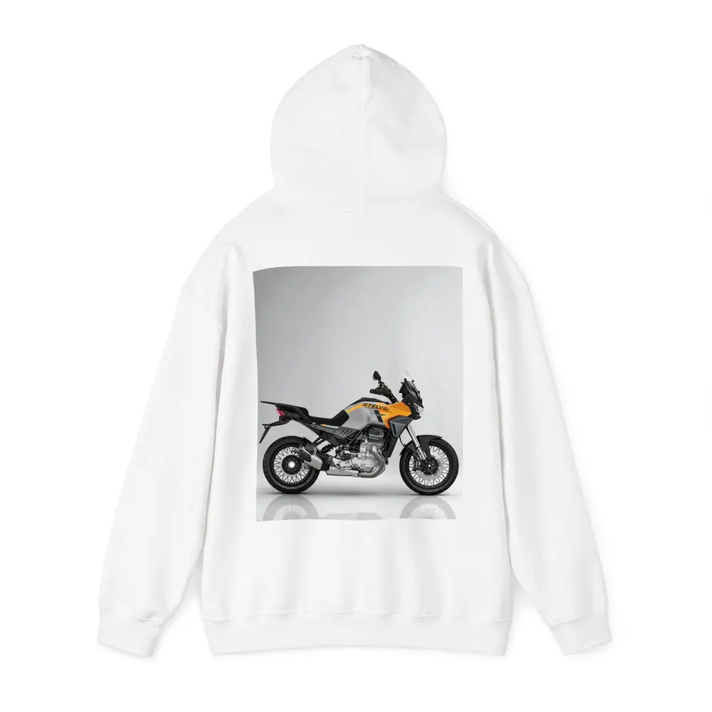Moto Guzzi Stelvio Adventure Bike Gray Background – Hoodies