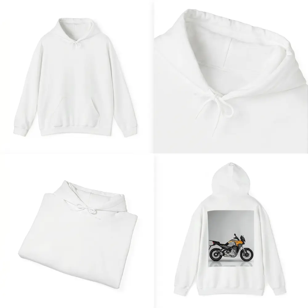 Moto Guzzi Stelvio Adventure Bike Gray Background – Hoodies