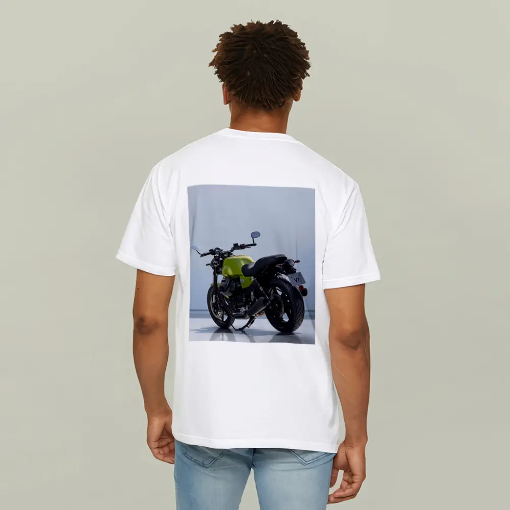 Moto Guzzi V7 Green Motorcycle Studio Shot – T-Shirts