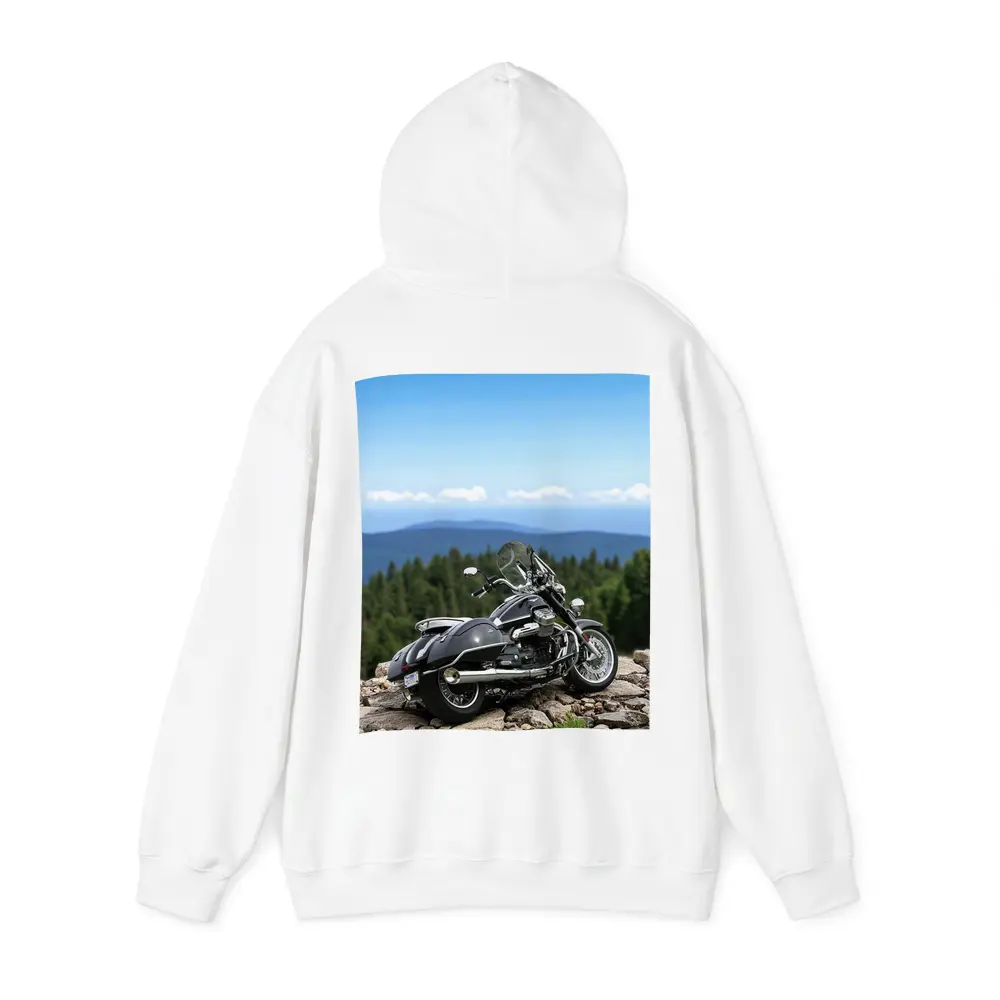 Moto Guzzi Cruiser Motorcycle Mountain Overlook – Hoodies