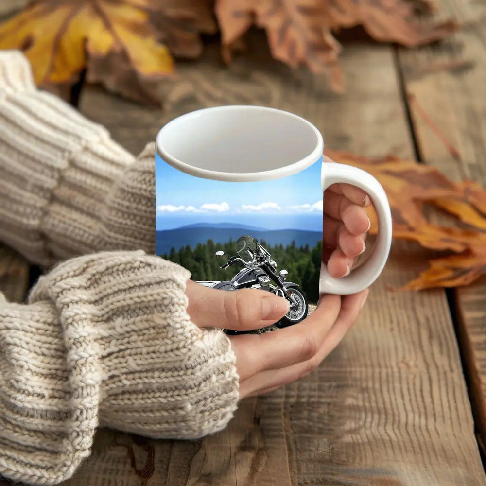 Moto Guzzi Cruiser Motorcycle Mountain Overlook – Mugs