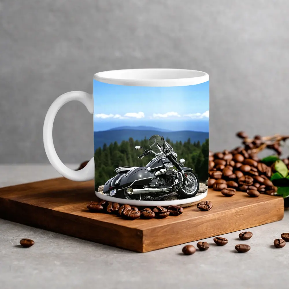 Moto Guzzi Cruiser Motorcycle Mountain Overlook – Mugs