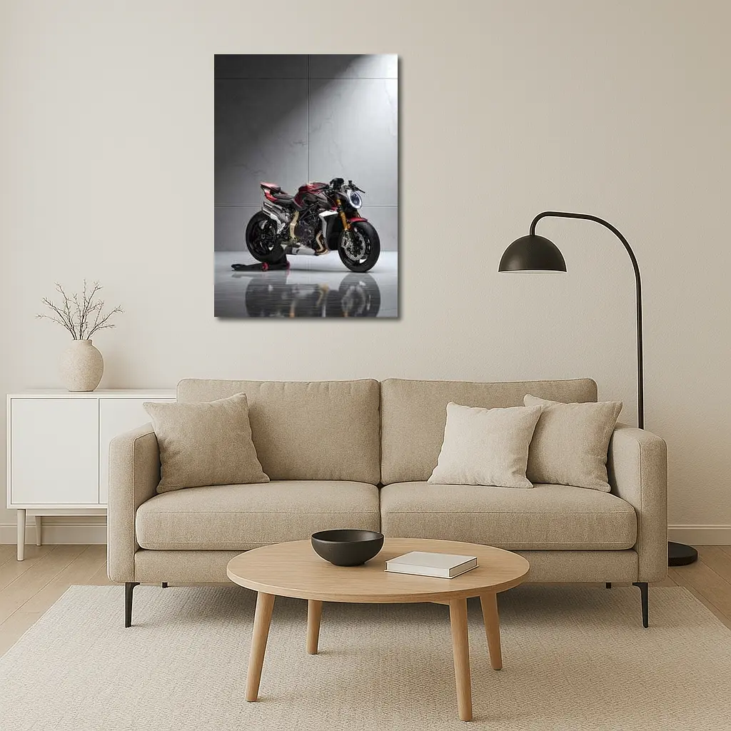 MV Agusta Naked Bike Studio Marble Background – Wall Art