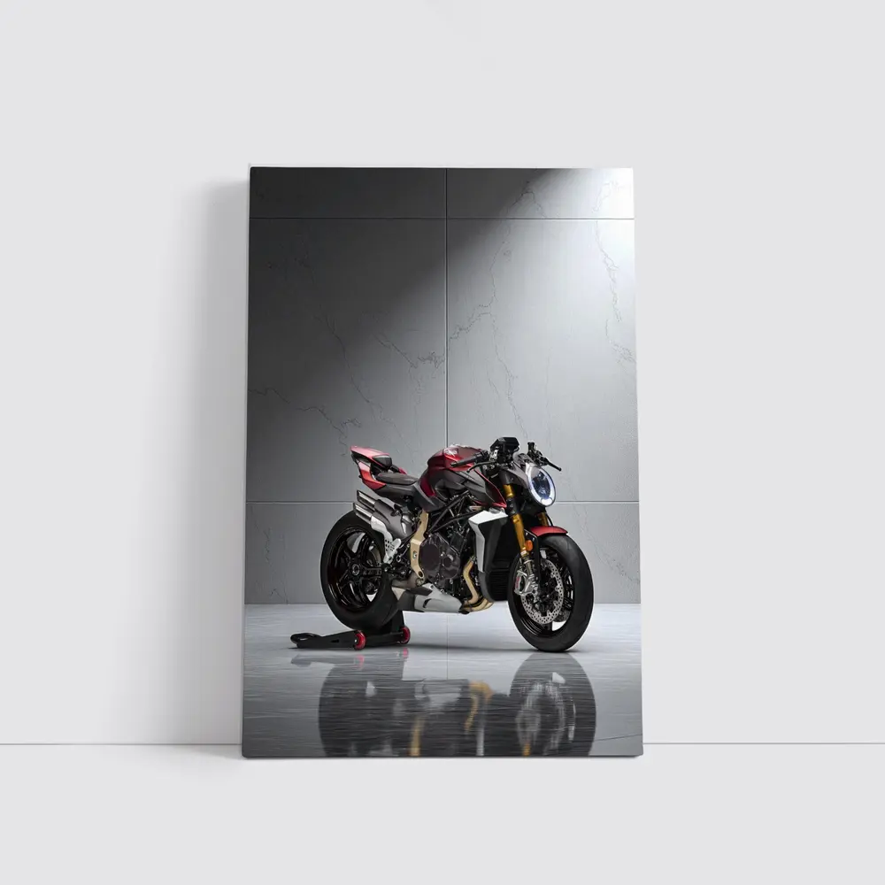 MV Agusta Naked Bike Studio Marble Background – Wall Art