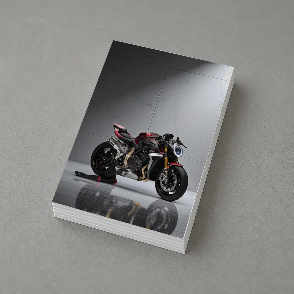 MV Agusta Naked Bike Studio Marble Background – Postcards