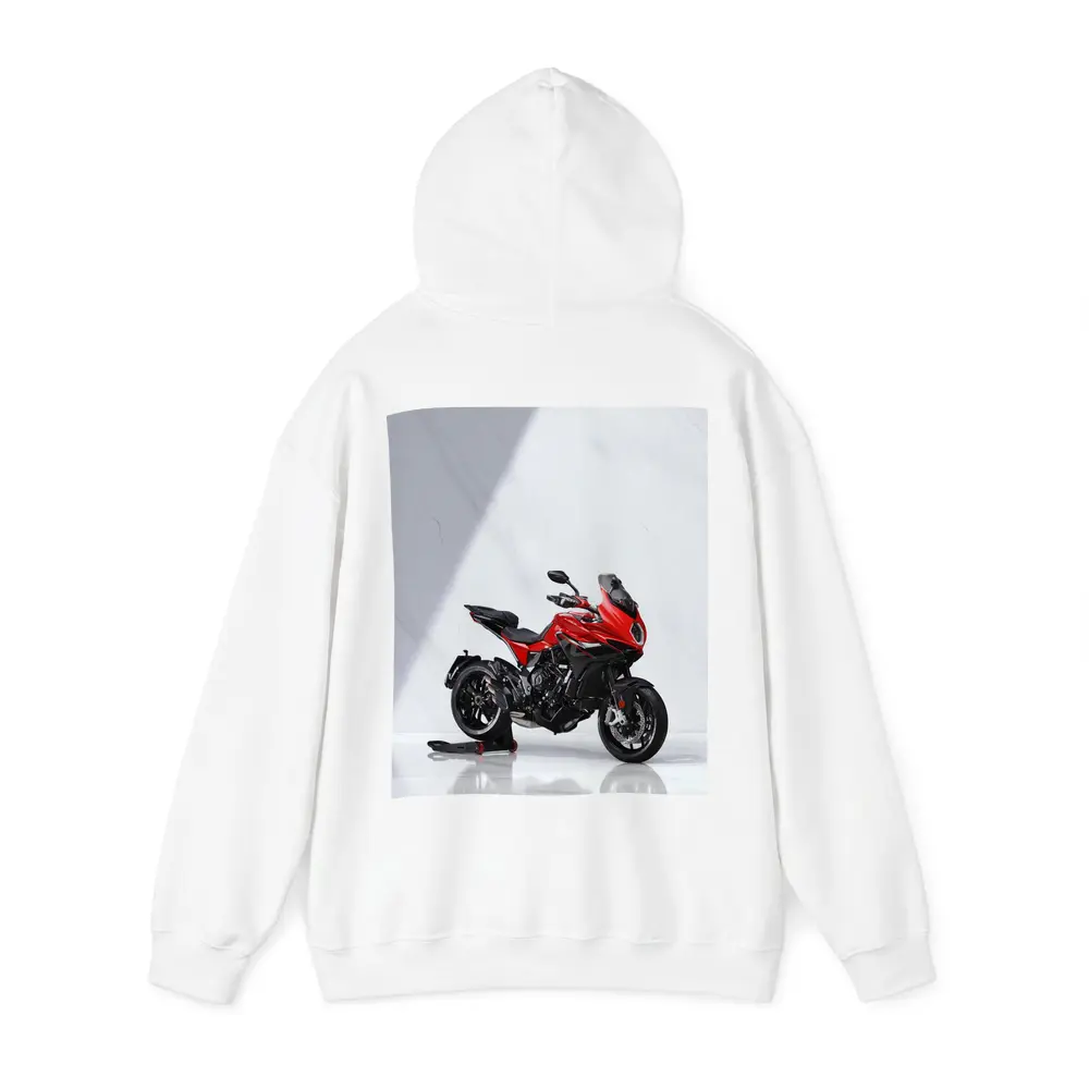 MV Agusta Red Sport Touring Motorcycle White Studio – Hoodies