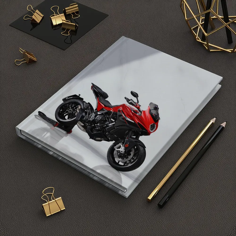 MV Agusta Red Sport Touring Motorcycle White Studio – Notebooks