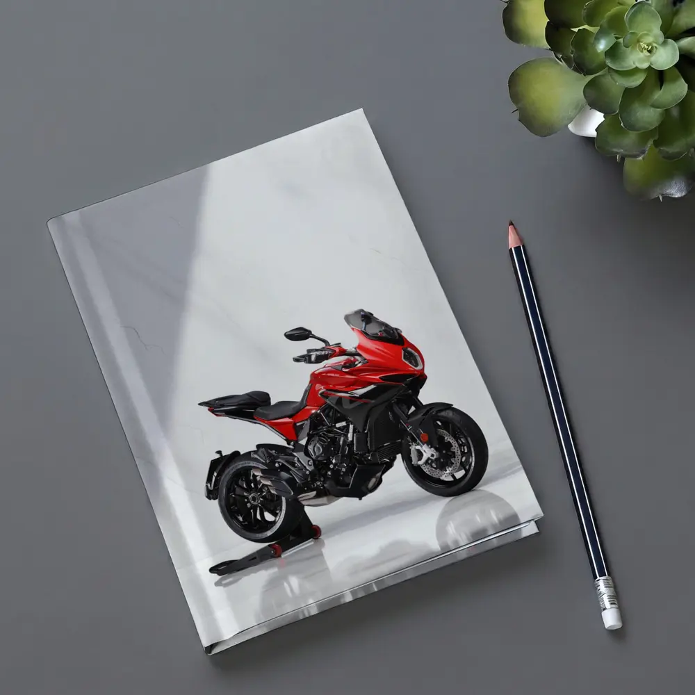 MV Agusta Red Sport Touring Motorcycle White Studio – Notebooks