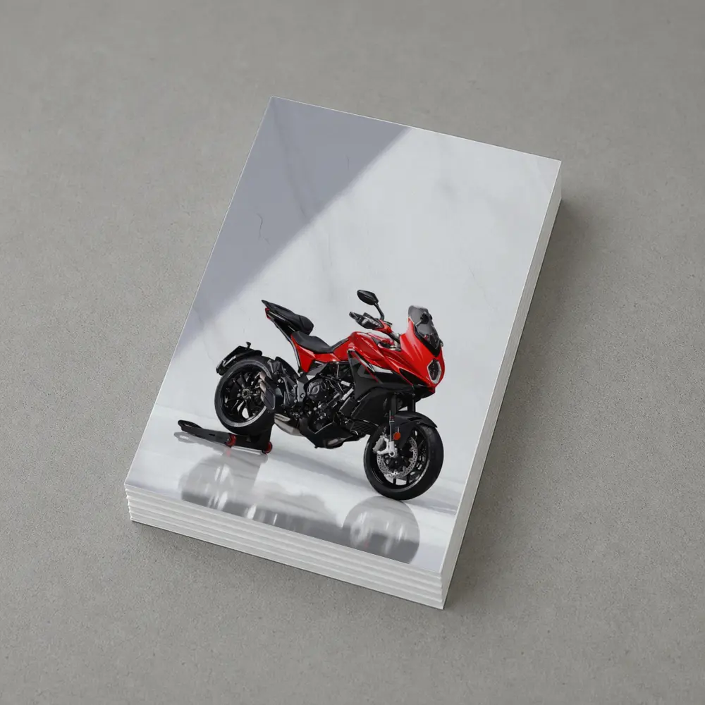 MV Agusta Red Sport Touring Motorcycle White Studio – Postcards
