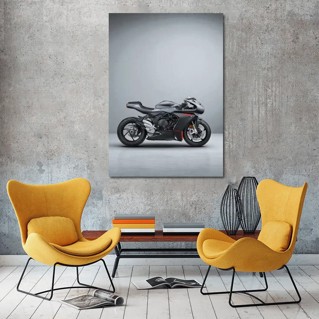 MV Agusta Supersport Motorcycle Gray Studio – Wall Art