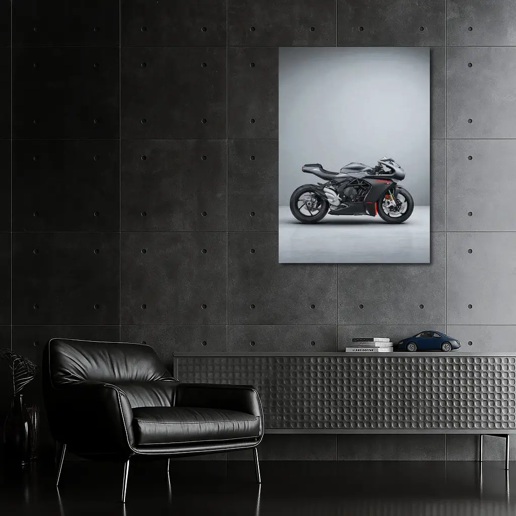 MV Agusta Supersport Motorcycle Gray Studio – Wall Art