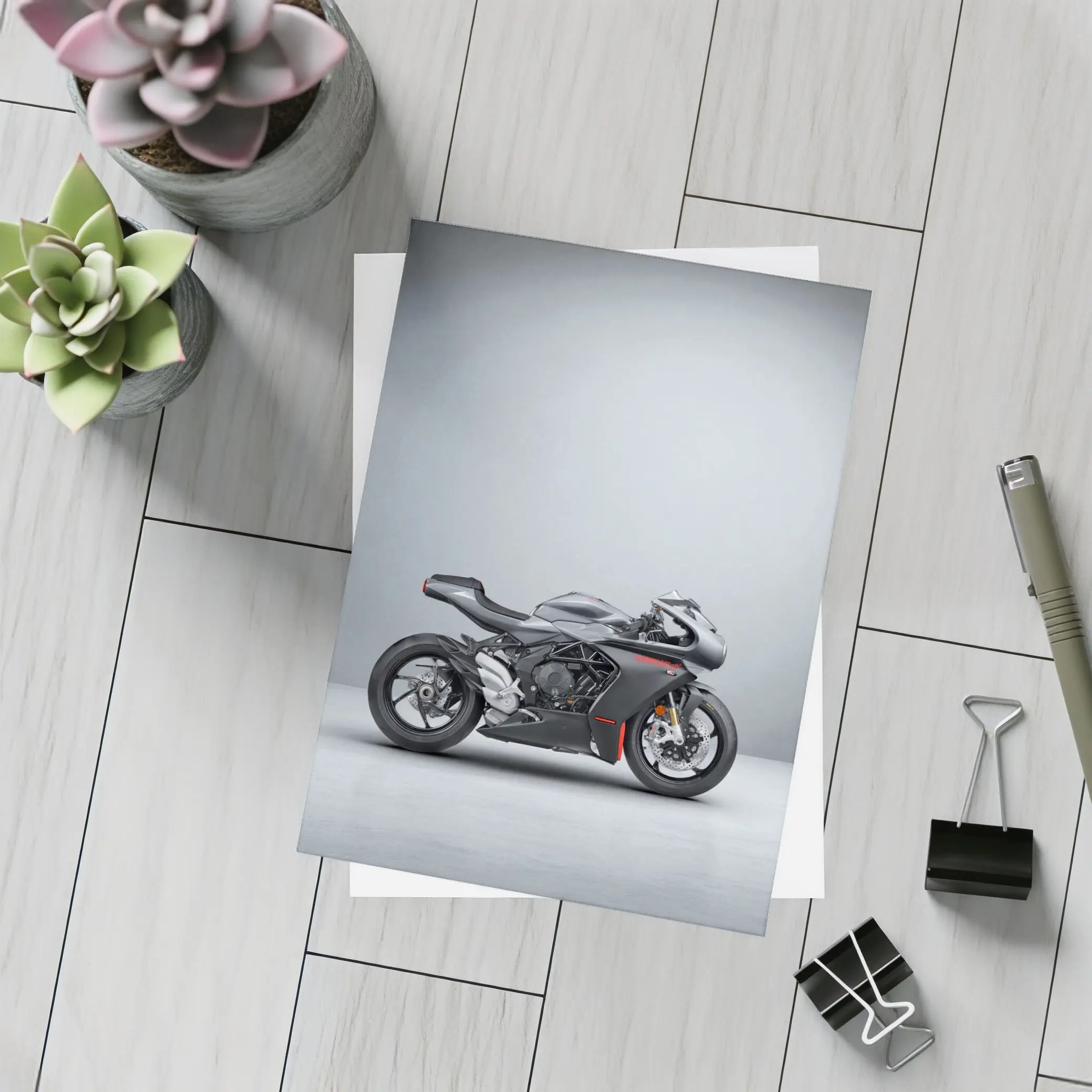 MV Agusta Supersport Motorcycle Gray Studio – Postcards