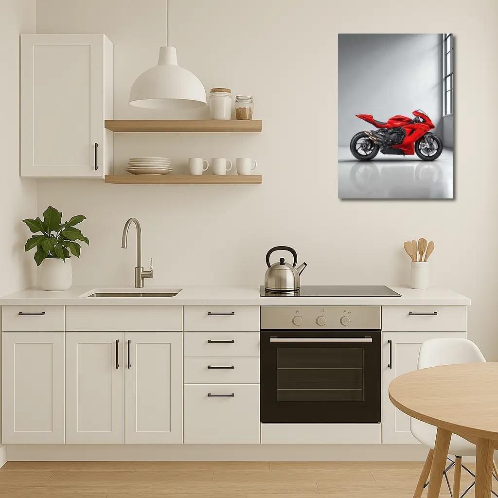 MV Agusta Red Superbike Studio White Background – Wall Art