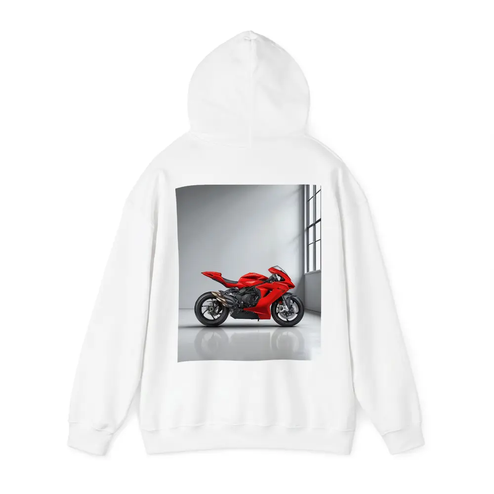 MV Agusta Red Superbike Studio White Background – Hoodies