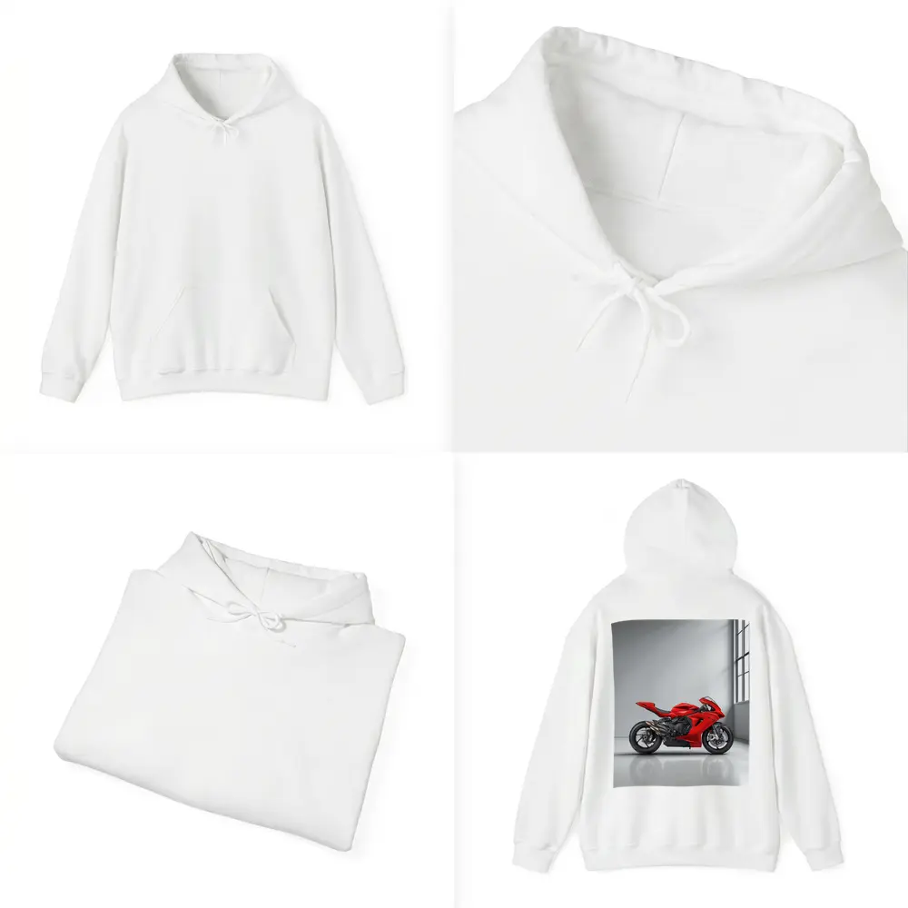 MV Agusta Red Superbike Studio White Background – Hoodies