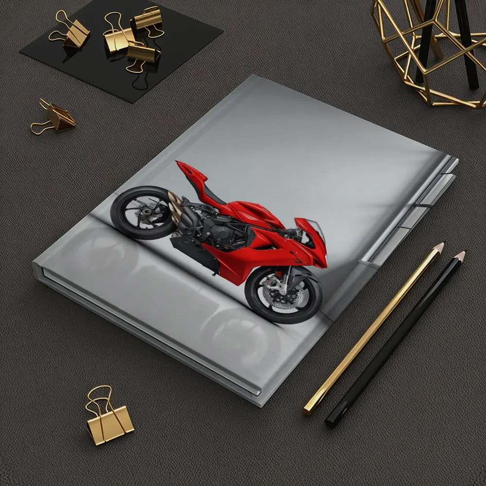 MV Agusta Red Superbike Studio White Background – Notebooks