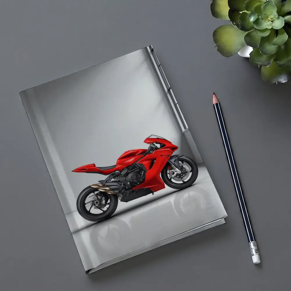 MV Agusta Red Superbike Studio White Background – Notebooks