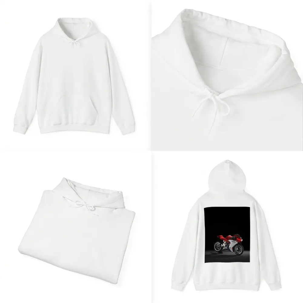 MV Agusta Superveloce Red White Dark Background – Hoodies