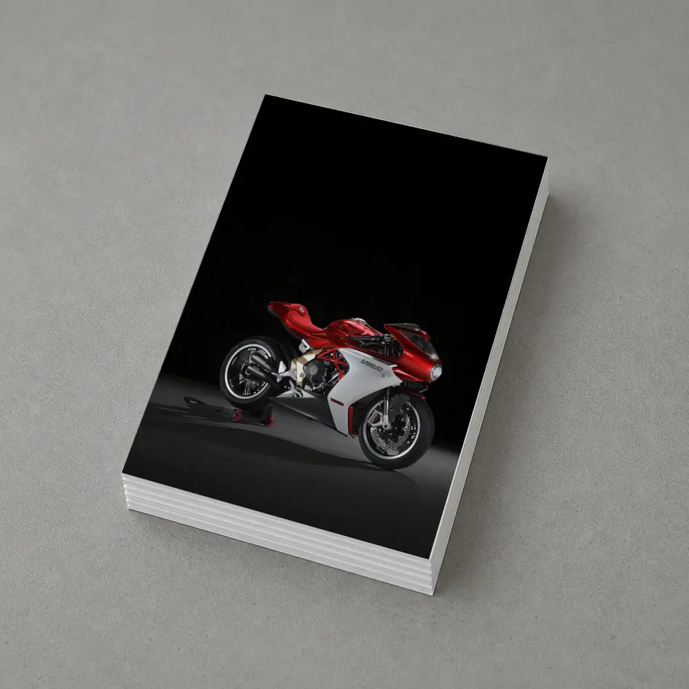 MV Agusta Superveloce Red White Dark Background – Postcards
