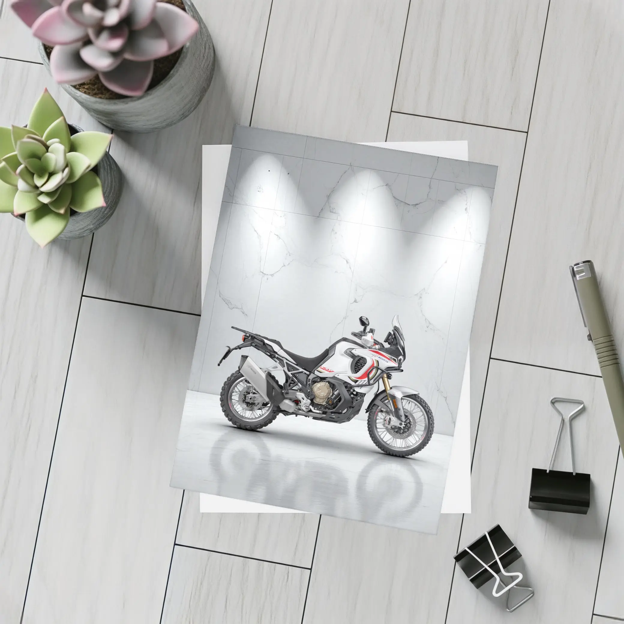Honda Africa Twin Adventure Bike Marble Studio – Postcards