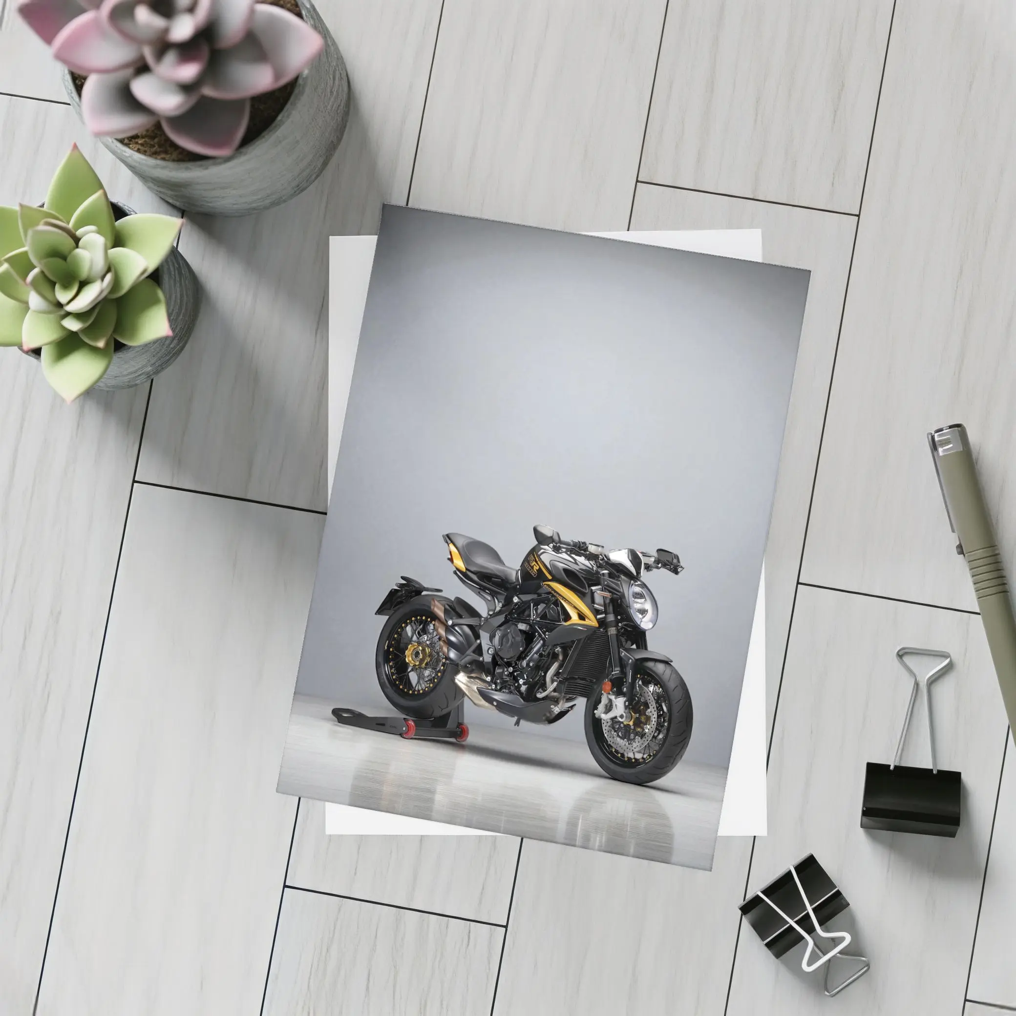 MV Agusta Naked Bike Black Gold Studio – Postcards