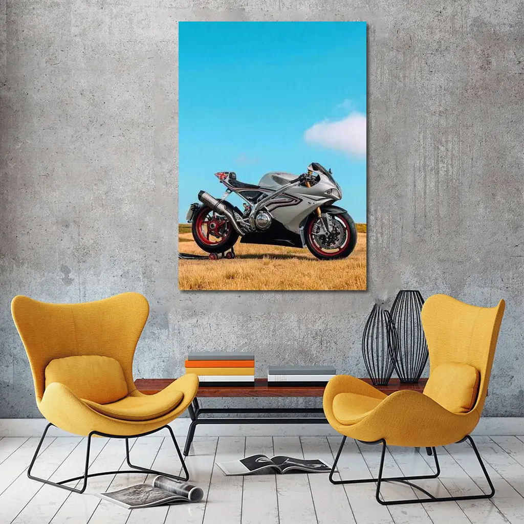 MV Agusta Superbike Golden Field Blue Sky – Wall Art