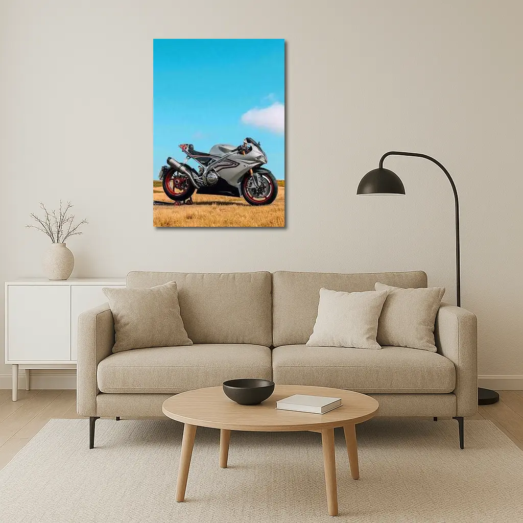 MV Agusta Superbike Golden Field Blue Sky – Wall Art