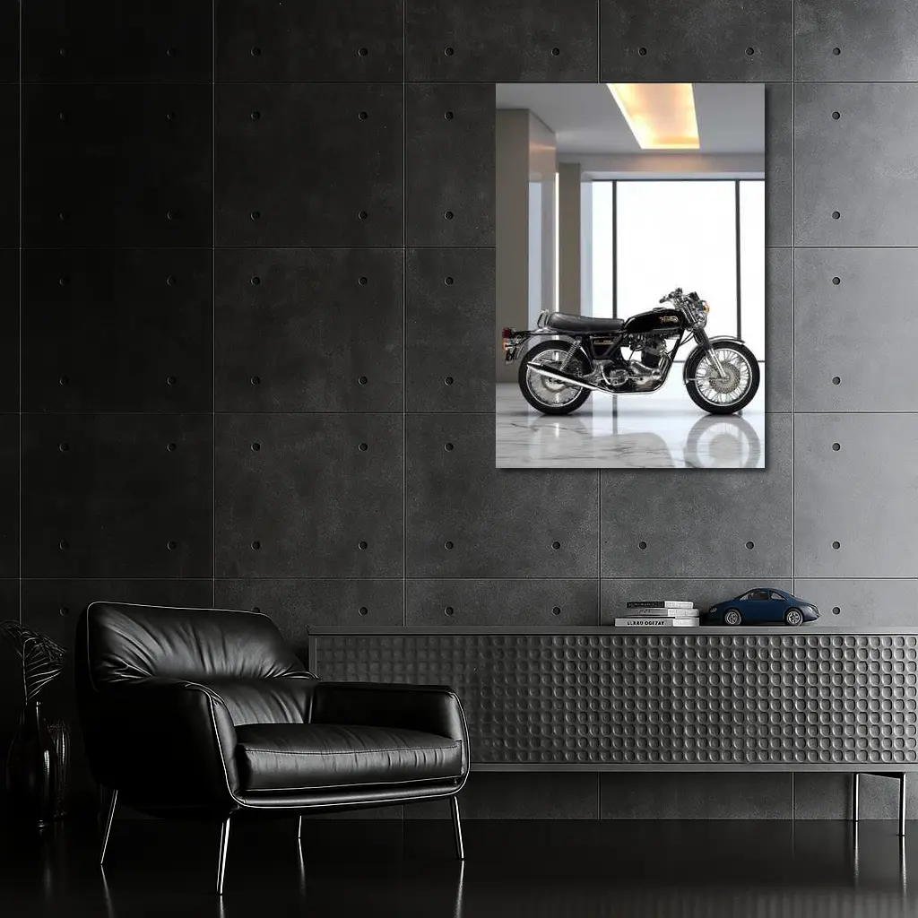 Norton Commando Classic Motorcycle Modern Showroom – Wall Art