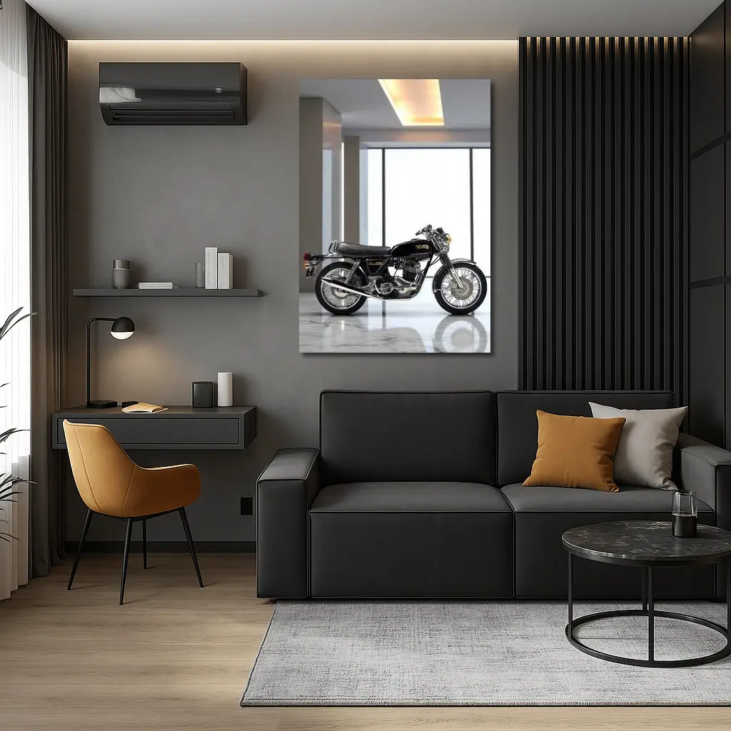 Norton Commando Classic Motorcycle Modern Showroom – Wall Art