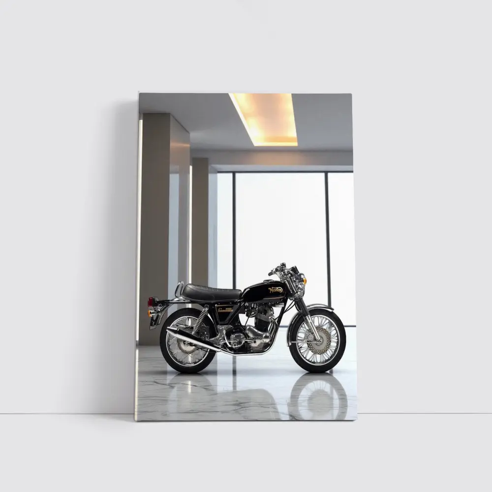 Norton Commando Classic Motorcycle Modern Showroom – Wall Art