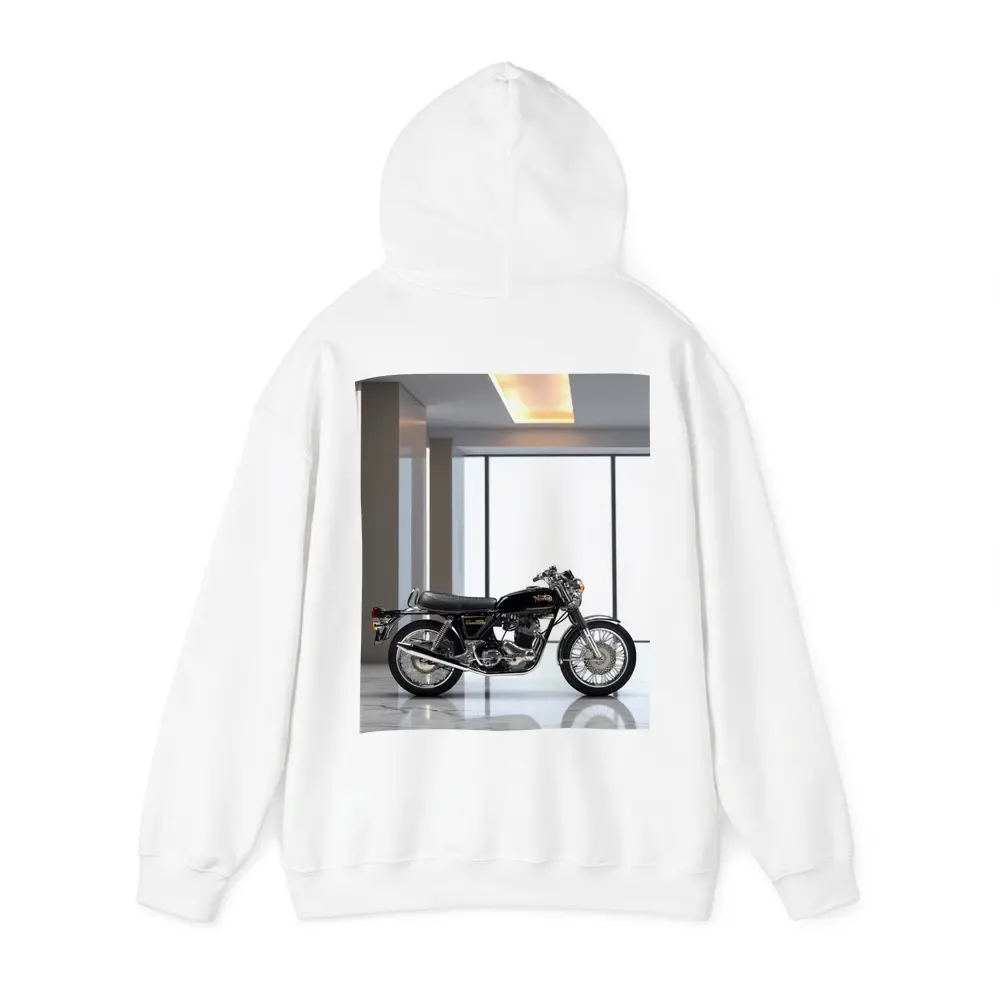 Norton Commando Classic Motorcycle Modern Showroom – Hoodies