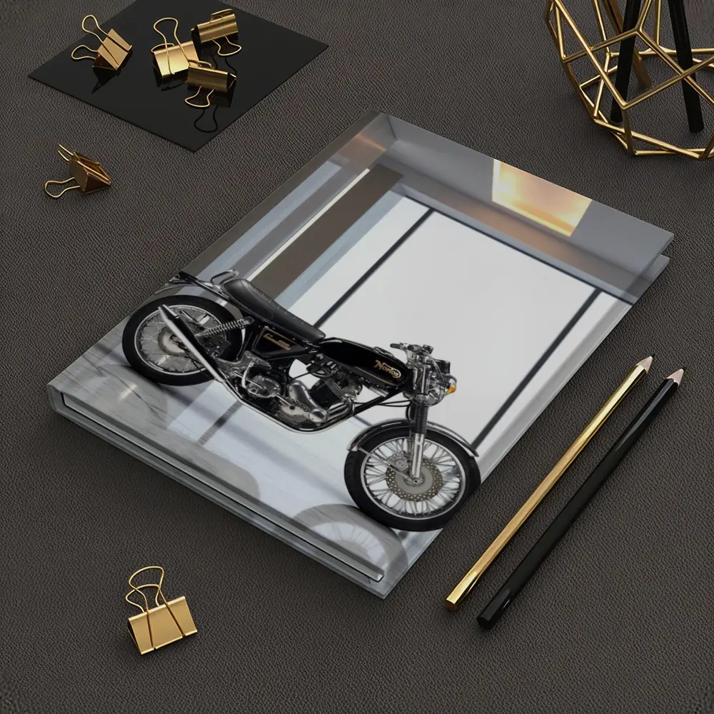 Norton Commando Classic Motorcycle Modern Showroom – Notebooks