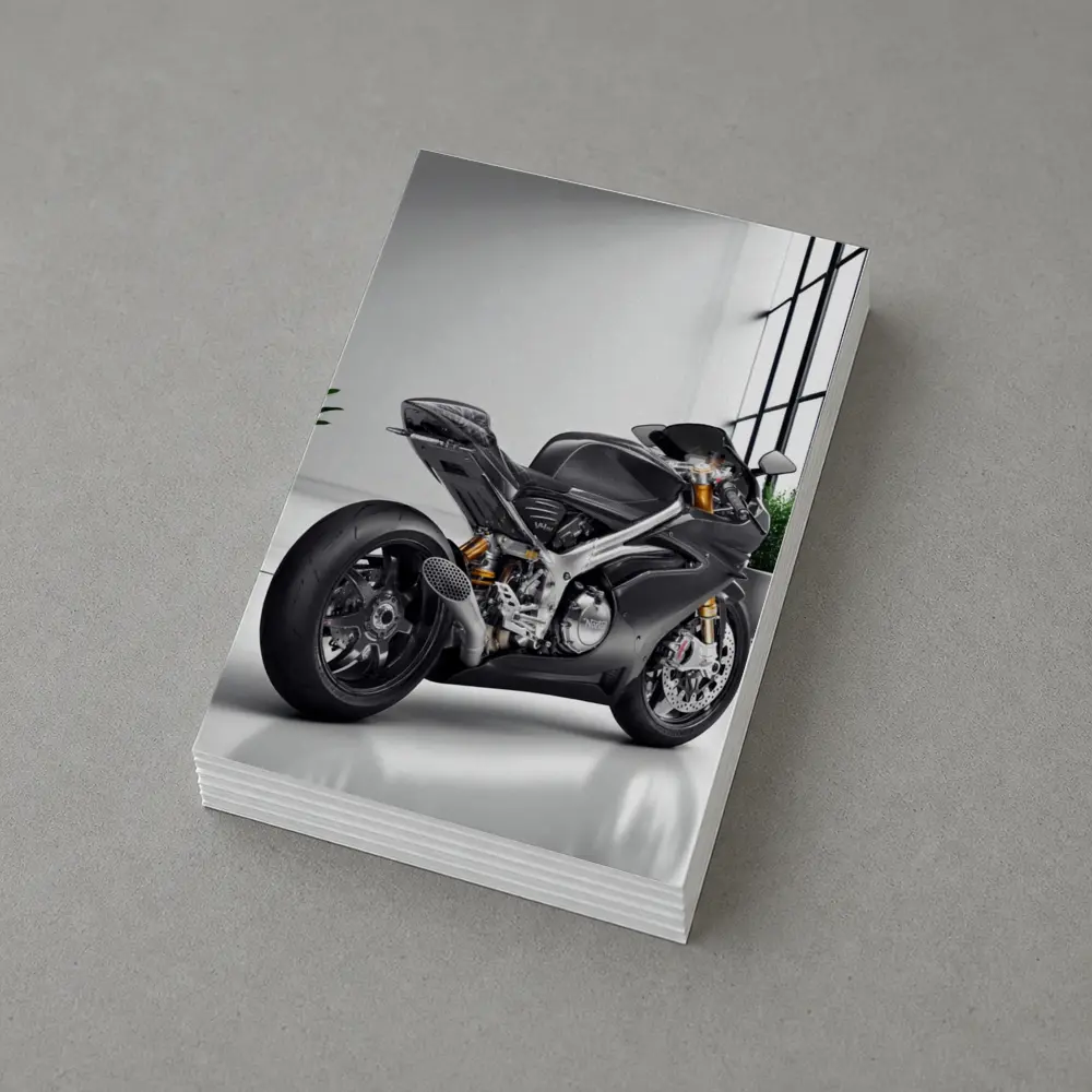 Norton Motorcycle Carbon Gray Minimal Studio – Postcards