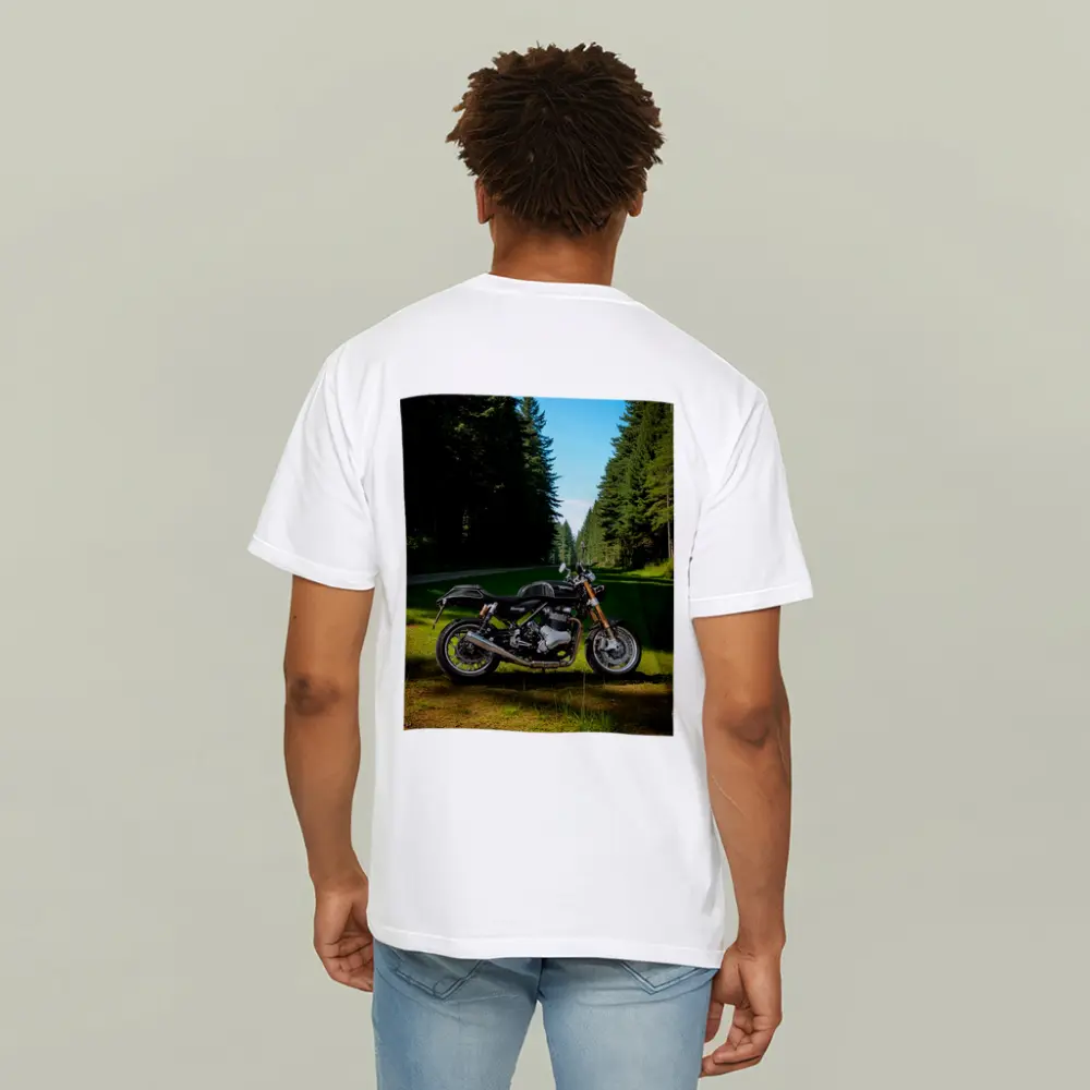 Norton Commando Motorcycle Forest Road Setting – T-Shirts
