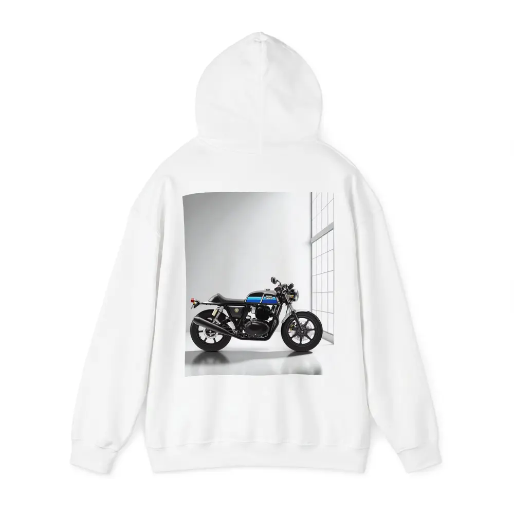 Royal Enfield Cafe Racer Blue Silver Studio – Hoodies