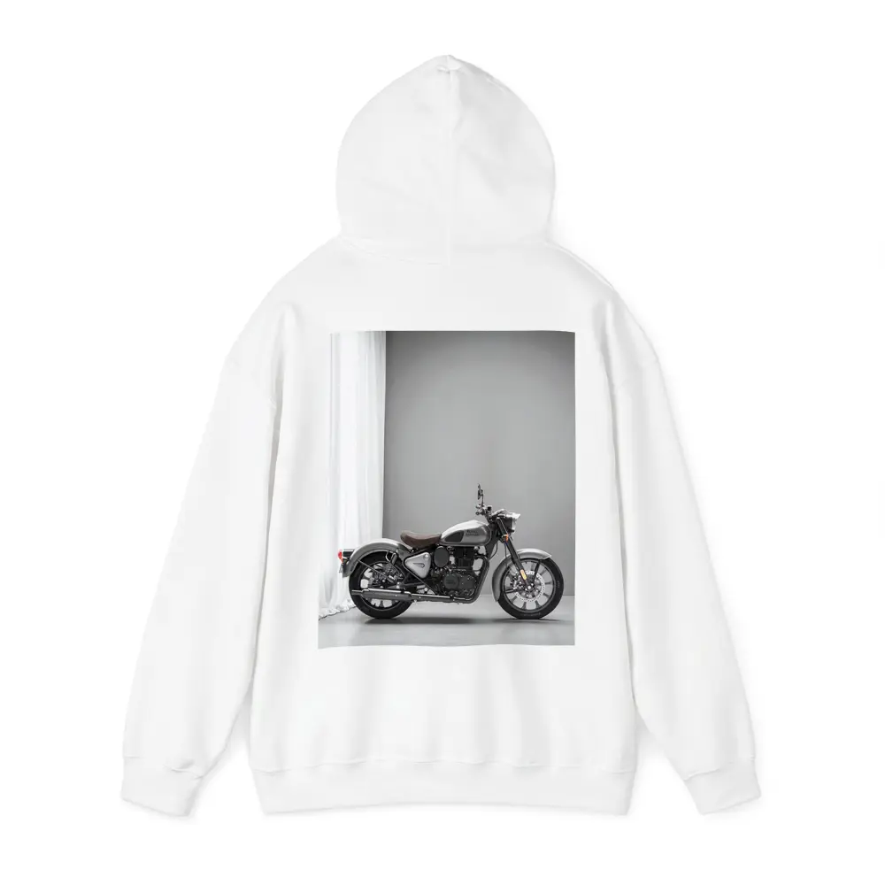 Royal Enfield Classic Silver Motorcycle Gray Studio – Hoodies