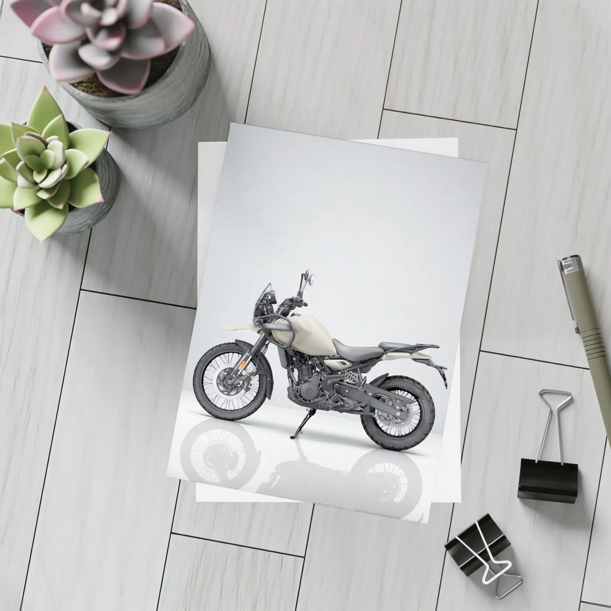 Adventure Dual Sport Bike Sandy Beige Studio – Postcards