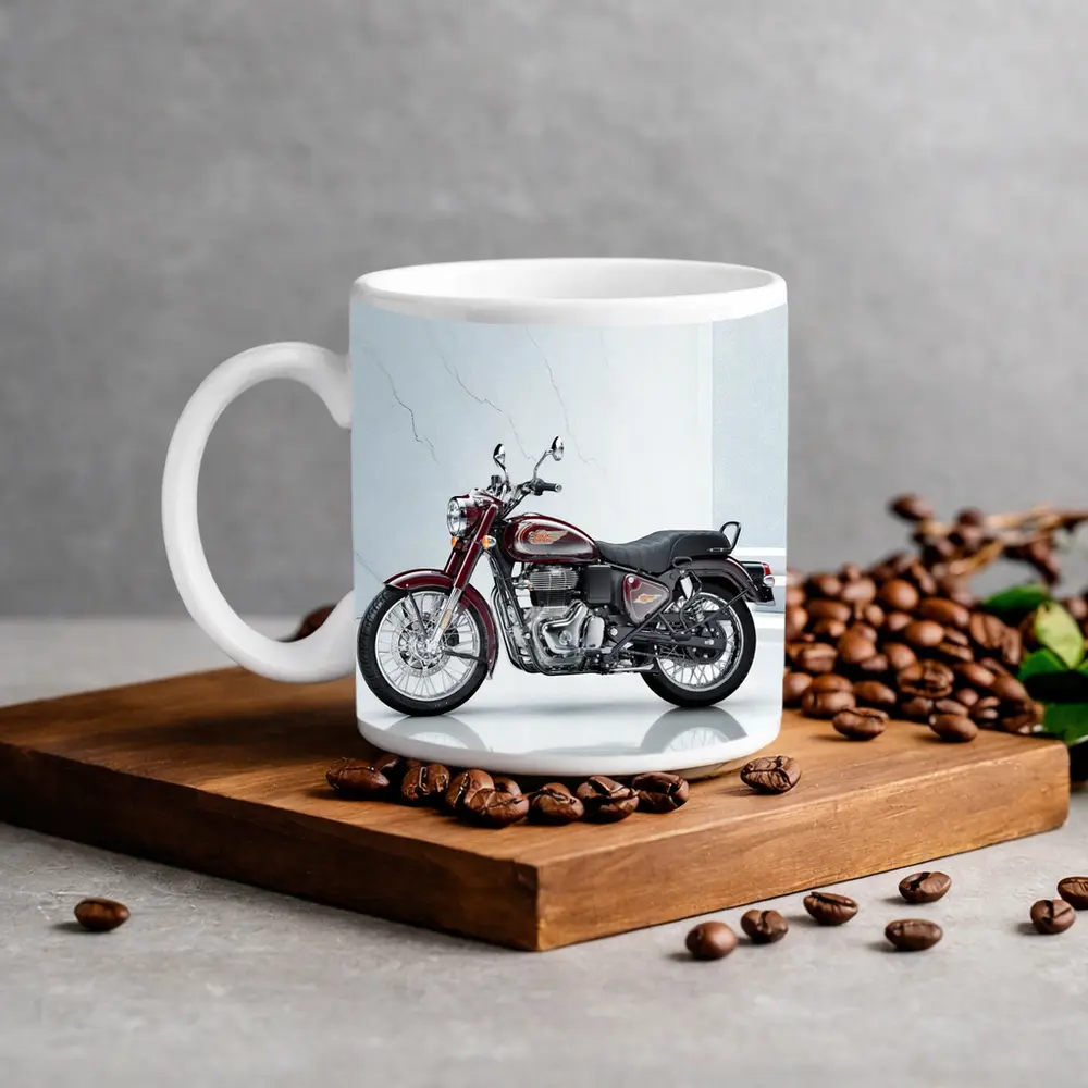 Royal Enfield Bullet Classic Maroon Studio – Mugs