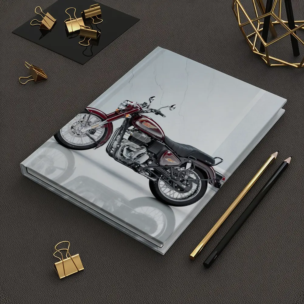 Royal Enfield Bullet Classic Maroon Studio – Notebooks