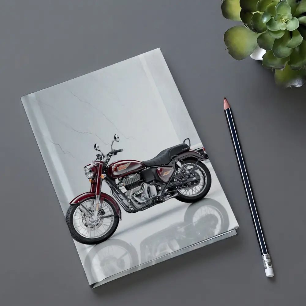 Royal Enfield Bullet Classic Maroon Studio – Notebooks