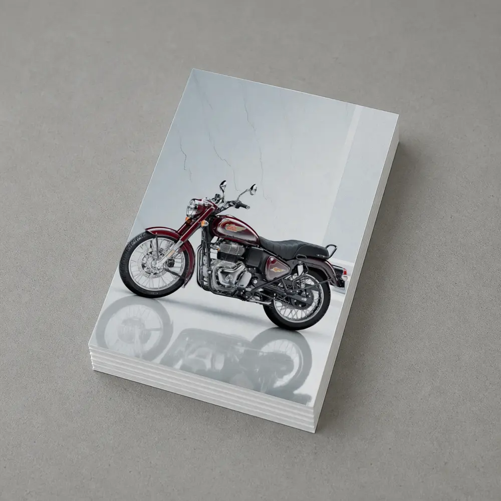 Royal Enfield Bullet Classic Maroon Studio – Postcards