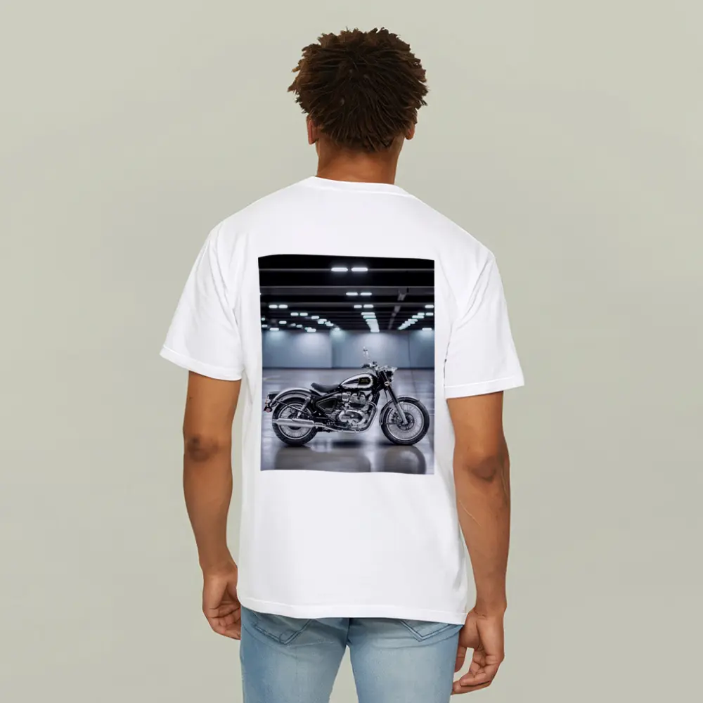 Royal Enfield Classic Black Motorcycle Indoor Studio – T-Shirts