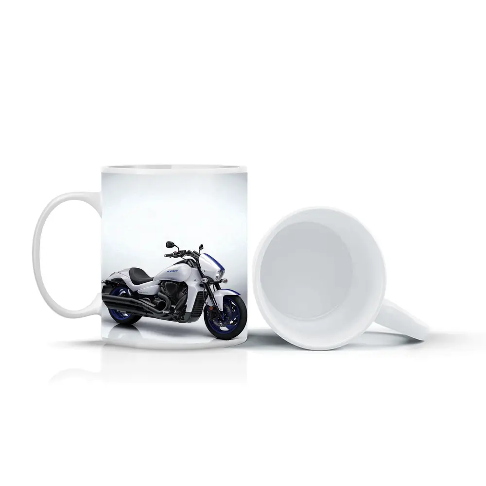 Suzuki Boulevard Cruiser Motorcycle White Blue – Mugs