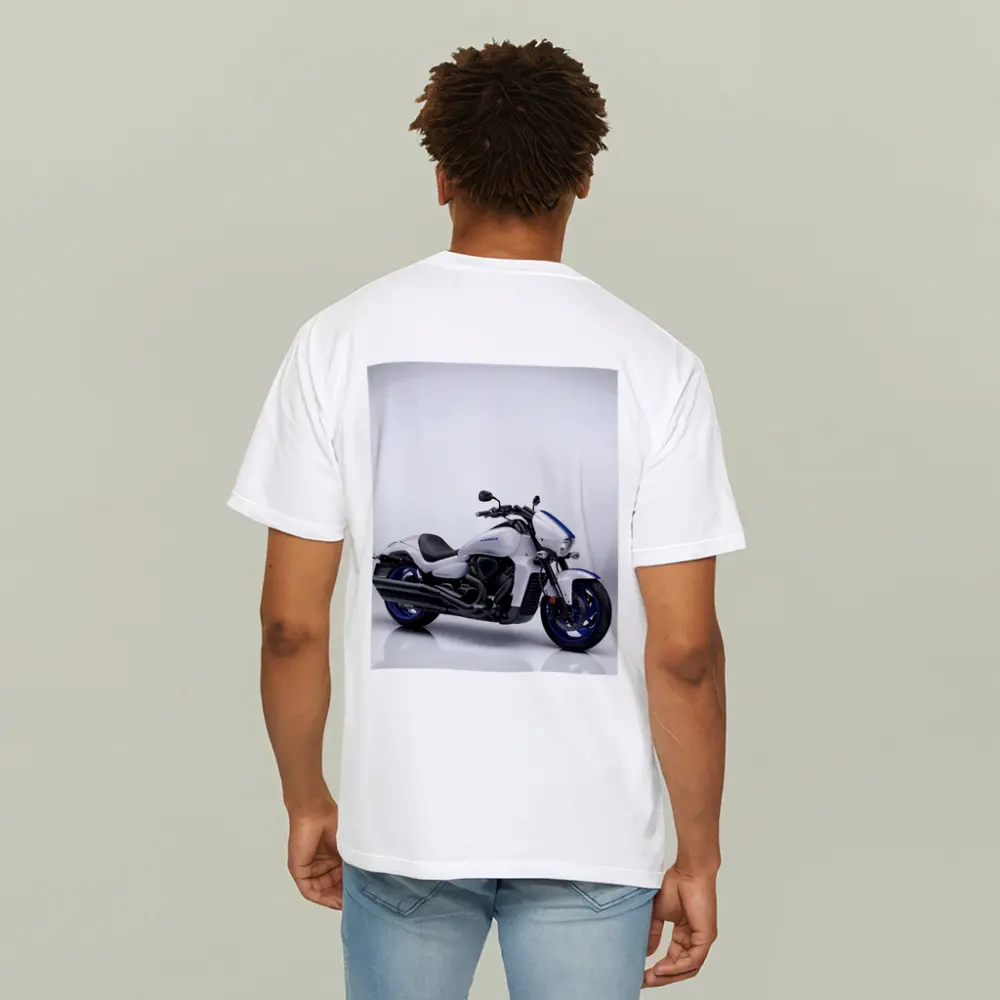 Suzuki Boulevard Cruiser Motorcycle White Blue – T-Shirts