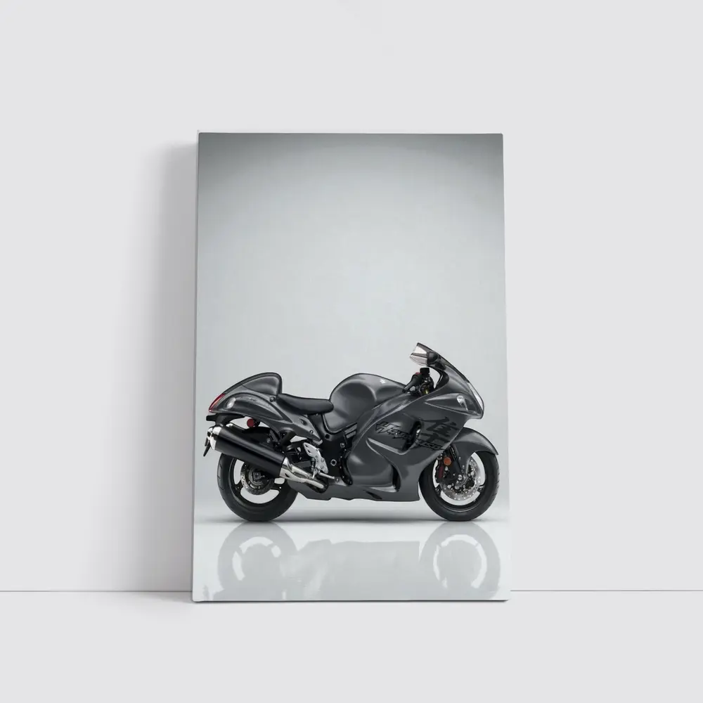 Suzuki Hayabusa Sport Bike Gray Studio – Wall Art