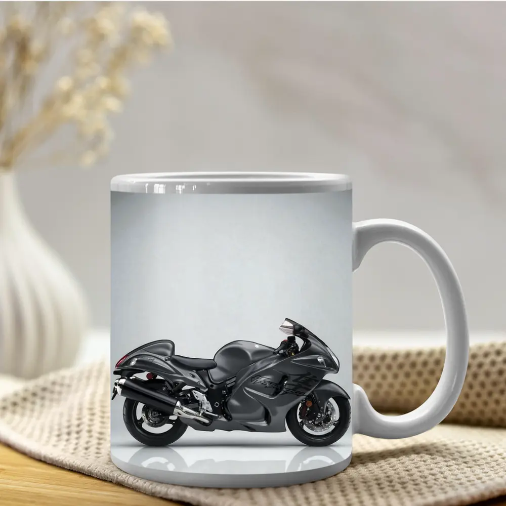 Suzuki Hayabusa Sport Bike Gray Studio – Mugs