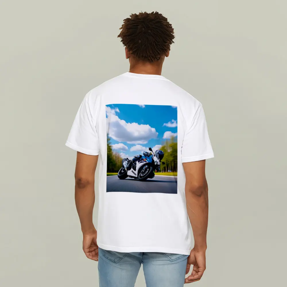 Suzuki GSX-R Sport Bike Blue Sky Road – T-Shirts